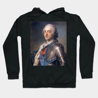 Portrait of Louis XV of France - Maurice Quentin de La Tour Hoodie